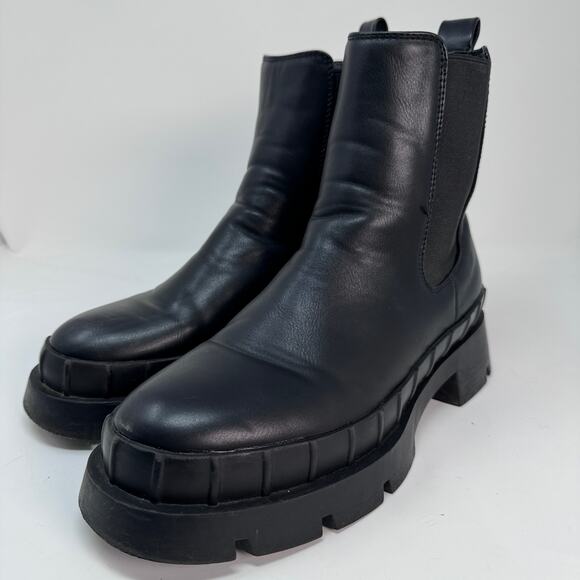 Raid Womens 6 Wella Chunky Ankle Boots in Black - Picture 3 of 7